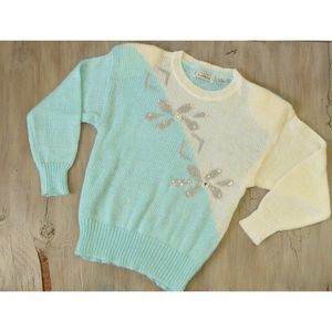 1980's Blue Sweater - M/L